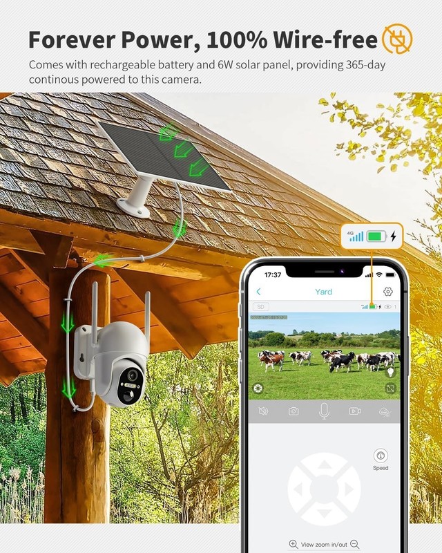 360° Live View Outdoor Security Camera - Color Night Vision gallery