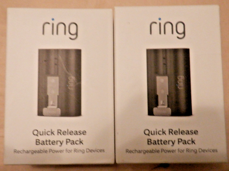 2-Box Ring Battery for Video Doorbell Spotlight Cam + Quick Release 8AB1S7-0EN0