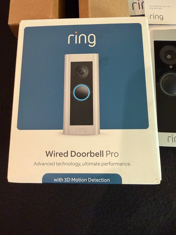 Ring Wired Doorbell Pro 1535p HD Video 3D Motion Detection-Color Night Vision gallery