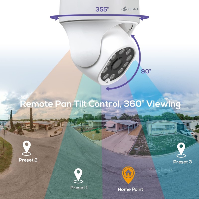 Kittyhok PTZ Security Camera Wireless Outdoor | 2K FHD Wireless Cameras for H... gallery