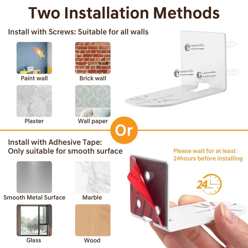 Metal Wall Mount for myQ Smart Garage Security Camera, No Drill Weatherproof ... gallery