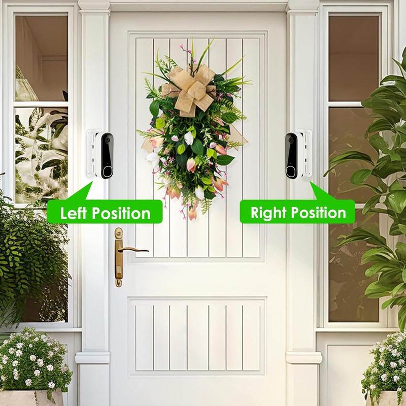 Angled (30°to 145°) Doorbell Wedge Mount for Arlo Video Doorbell 2K/HD -2nd G... gallery