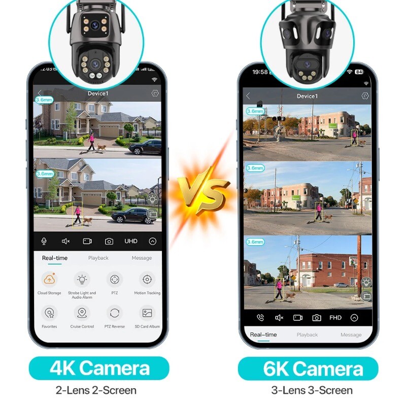 6K HD WiFi Security Camera 4K 8MP Outdoor PTZ Ai Human Detect Video Surveillance gallery