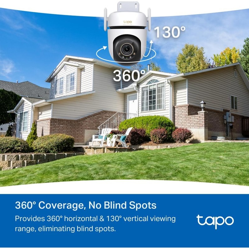 Security Wi-Fi Camera 3K 5MP Outdoor Pan/Tilt 360° IP66 VistaCam 360° Alexa gallery