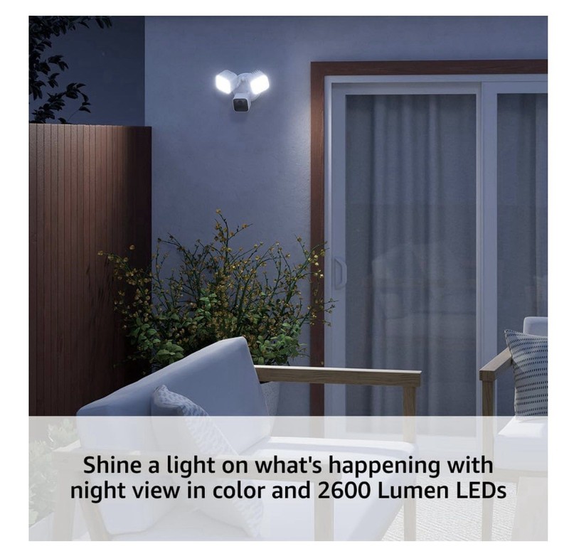 Blink Wired Floodlight Camera Led Smart Security Camera, 2600 Lumens , White .R7 gallery