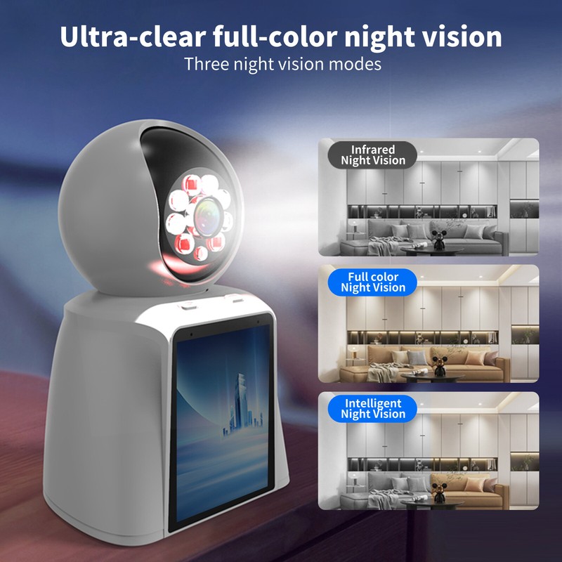2K HD Indoor Wifi Camera 2.8-inch Screen for Baby/Elder/Dog/Pet with Phone App gallery