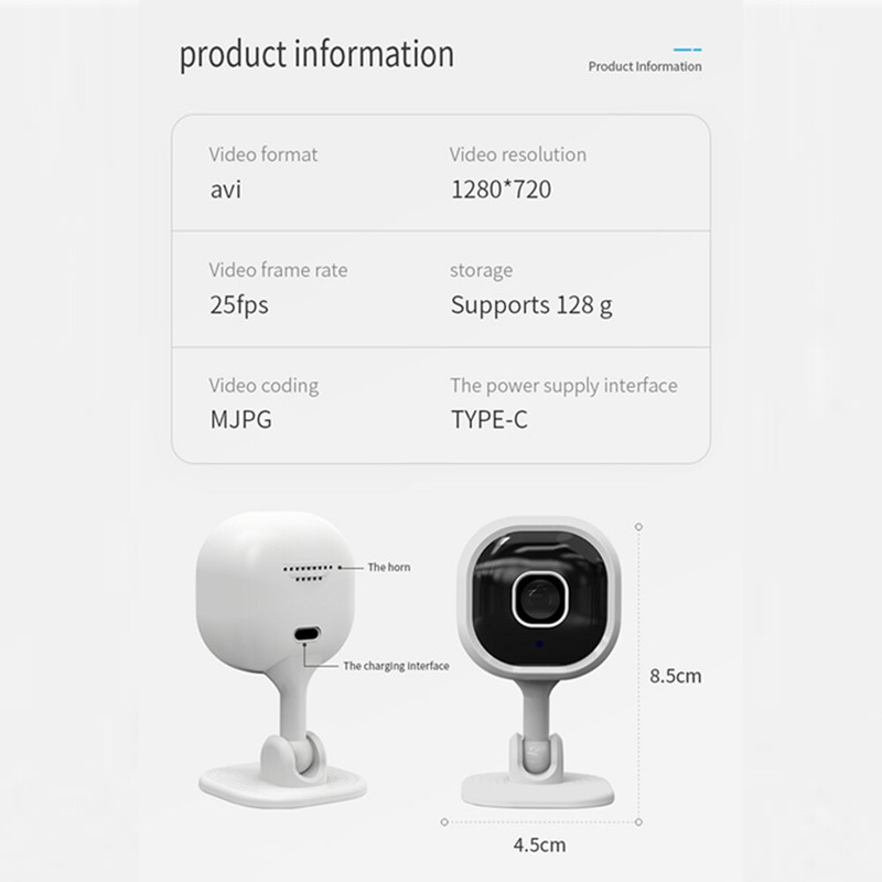 WiFi 1080P Camera Monitor Video 2-Way Audio Voice Intercom Home Security Camera gallery