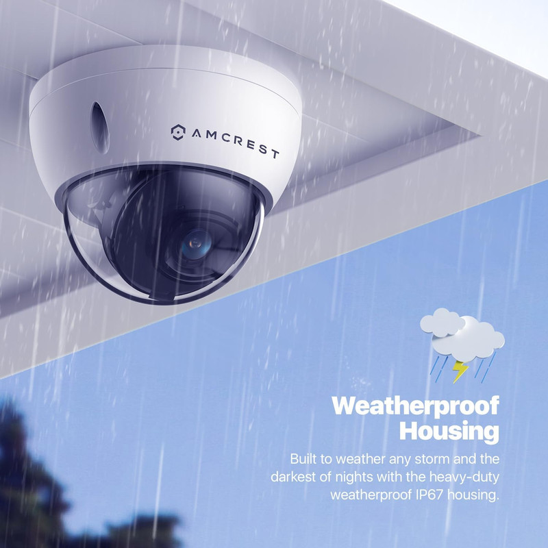 5MP POE Camera, Outdoor Vandal Dome Security POE IP Camera, 5-Megapixel, 98Ft Ni gallery