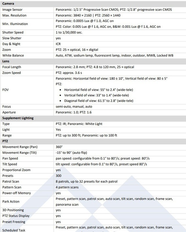 LTS LTPTZIP4C84W-X25IR 8+4MP 25X Colorful & IR Panoramic & PTZ Camera gallery