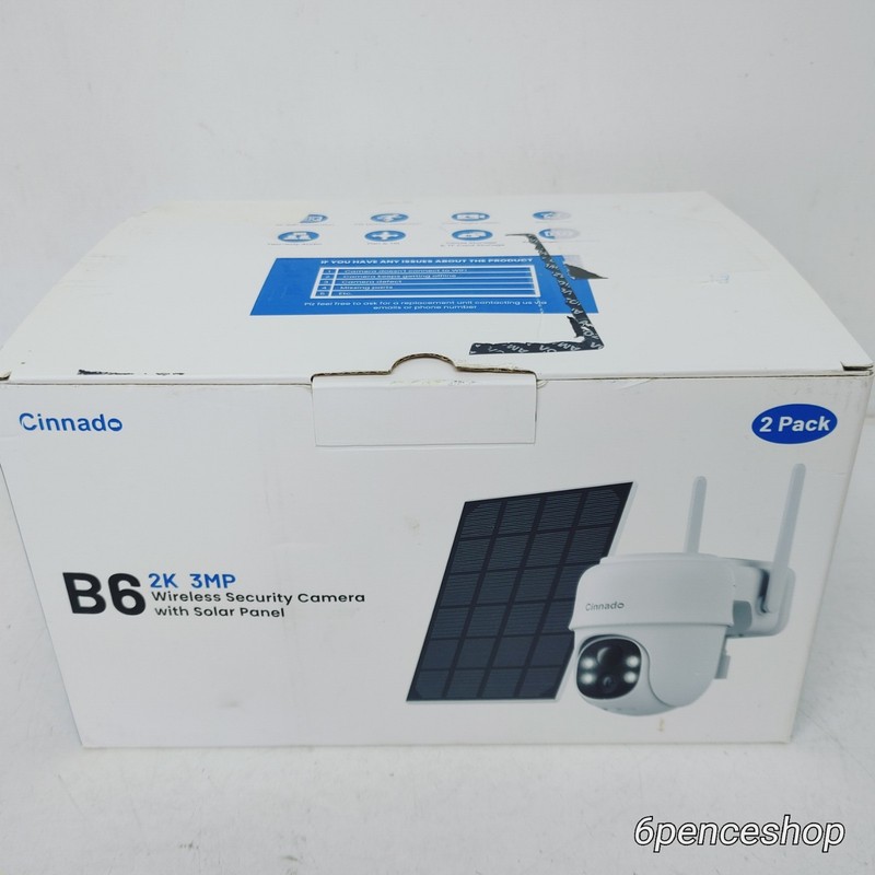 OB-Cinnado 2K B6 Cameras for Home Security 2.4G WiFi Outdoor Cam Wireless Solar
