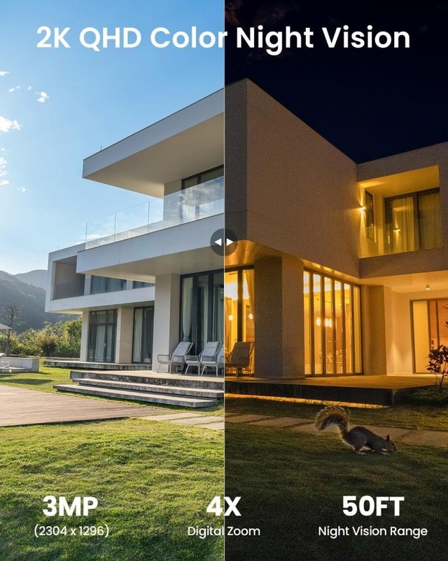 2pcs Solar Security Cameras Wireless Outdoor,2K WiFi Battery Powered Home camera gallery