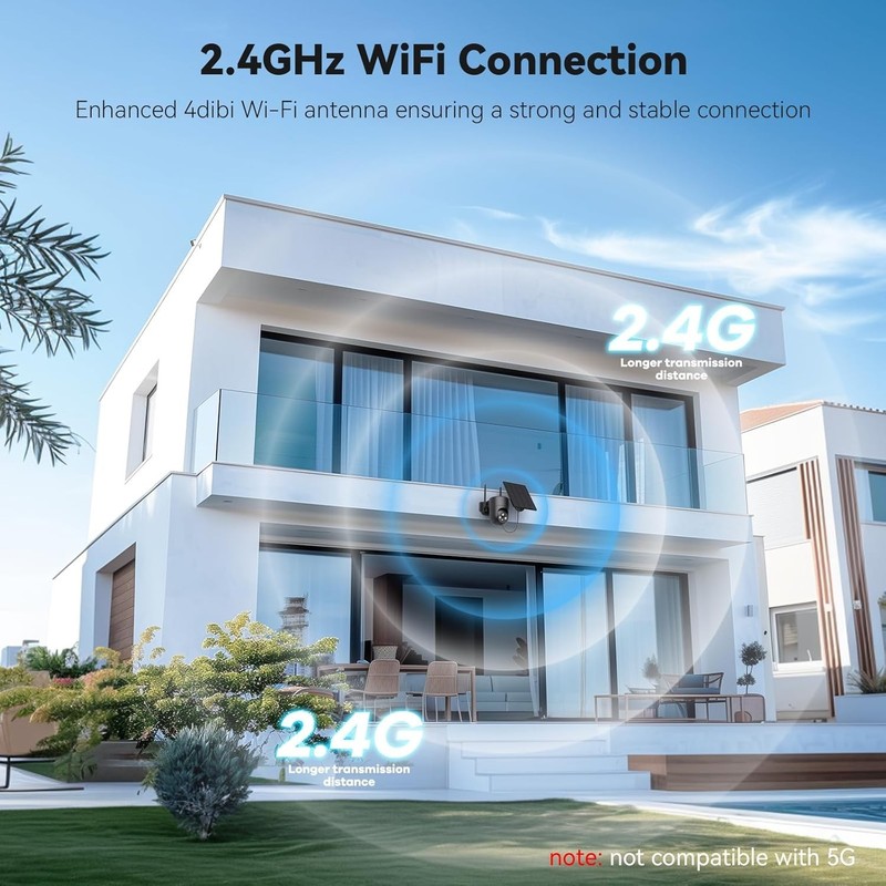 Easy Install Solar Security Cameras 2-Pack - 2K Resolution & 360° Viewing Angle gallery