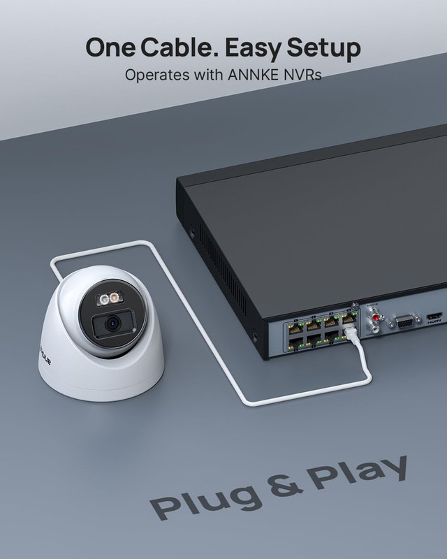 C800 4K Poe Security Camera with AI Human/Vehicle Detection, IP Cam with Audio,W gallery
