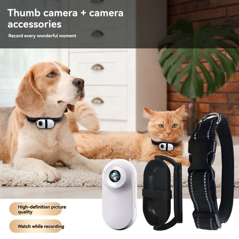 Pet Collar Camera USB Rechargeable 1080P LCD Display Pet Sport Camera7293 gallery