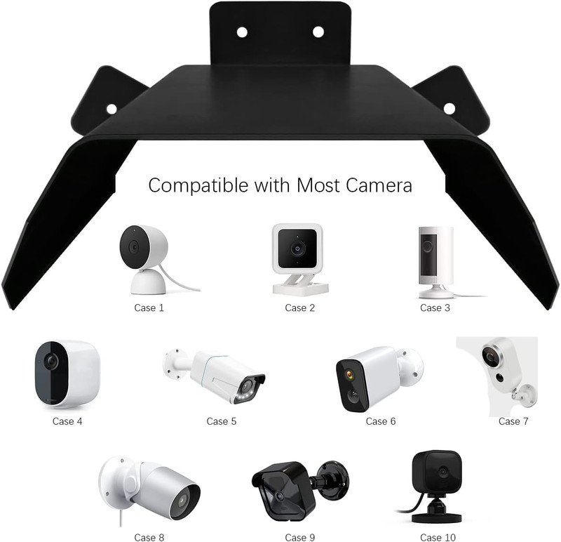 OOSSXX Universal Security Camera Sun Rain Cover Shield for Outdoor Surveillance gallery