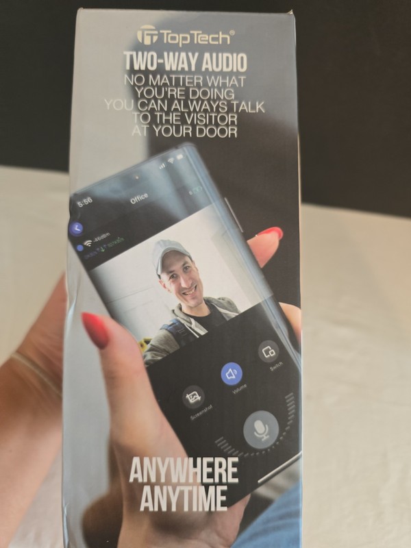 Top Tech Wireless HD Doorbell Camera TT-B32U Night Vision, Record, Listen New gallery
