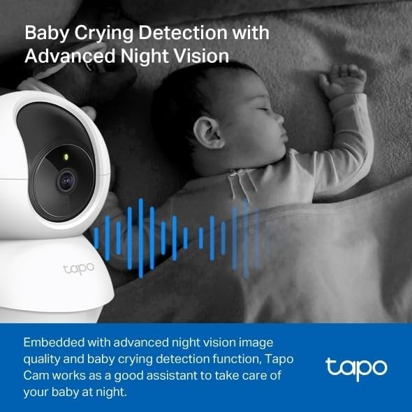 TP-Link Tapo 2K Pan/Tilt Security Camera Motion Detection 2 pack C210P2 gallery