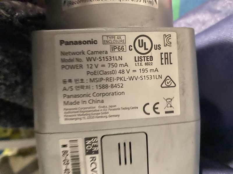 Panasonic WV-S1531LN Network i-PRO PoE Security Camera - Used In Good Condition gallery
