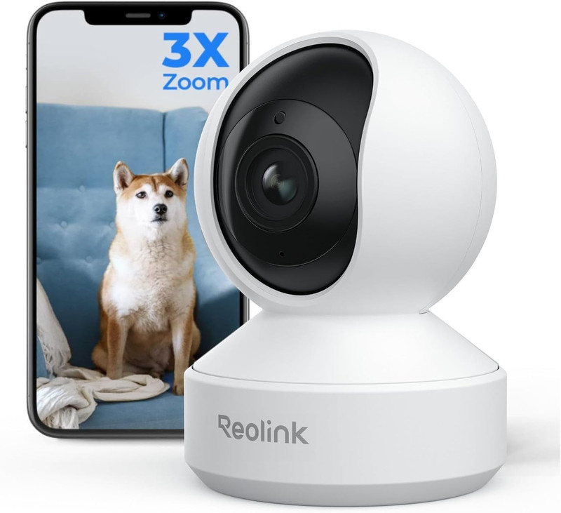 REOLINK 4K Indoor Camera, 3X Optical Zoom, Dual-Band Wifi 6, E1 Zoom | Pan Tilt