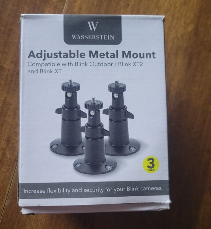 3 Pack Adjustable Metal Wall Mount Compatible with Blink Outdoor XT2 Blink