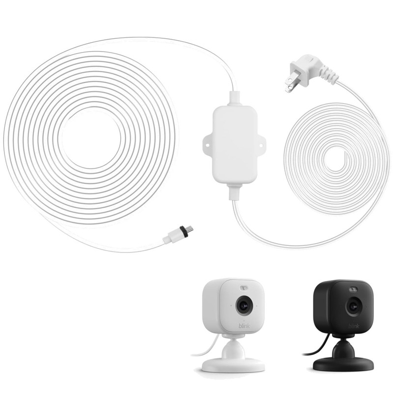 30ft Power Cable for Blink Mini & Outdoor – White