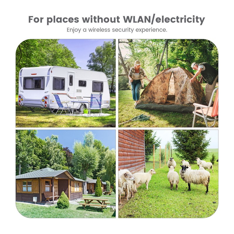 ieGeek Outdoor 4G LTE Cellular Security Camera Solar Battery Powered CCTV System gallery