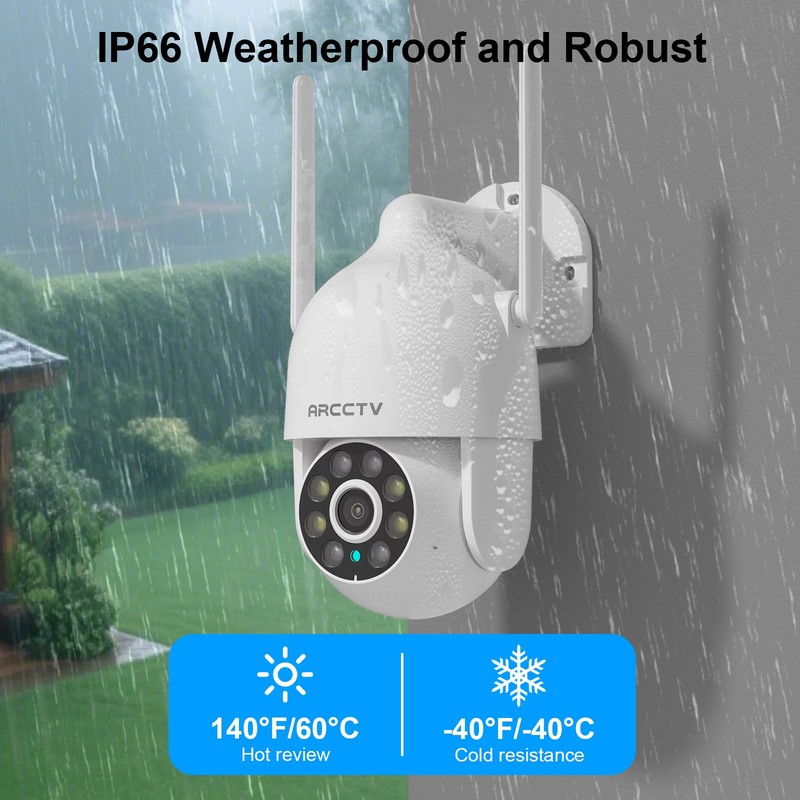 ARCCTV 2-Pack 2K Indoor WiFi6 Security Camera Auto-Tracking 360°PTZ 24/7 Working gallery