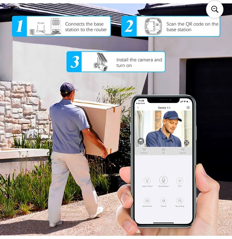 OOSSXX Wireless Solar SECURITY Cameras (6 Wireless Cameras) gallery