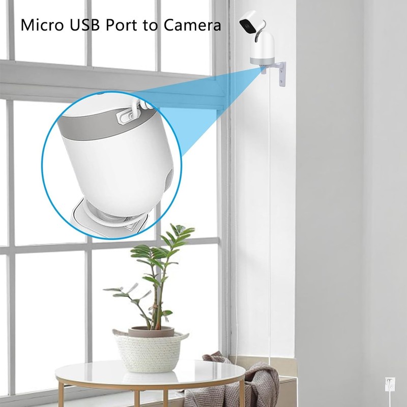 16 FT Camera Charger Extension Cable Compatible with Ring Indoor Cam (2Nd Gen), gallery