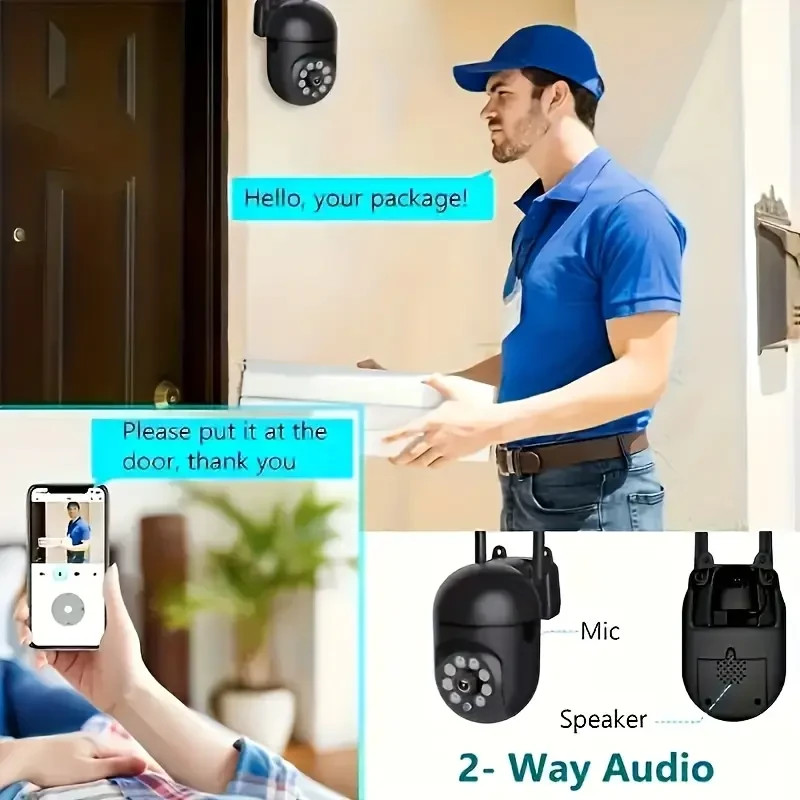 2PCS 1080P Wireless Indoor Security Camera – Dual-Band WiFi, AI Motion Detection gallery