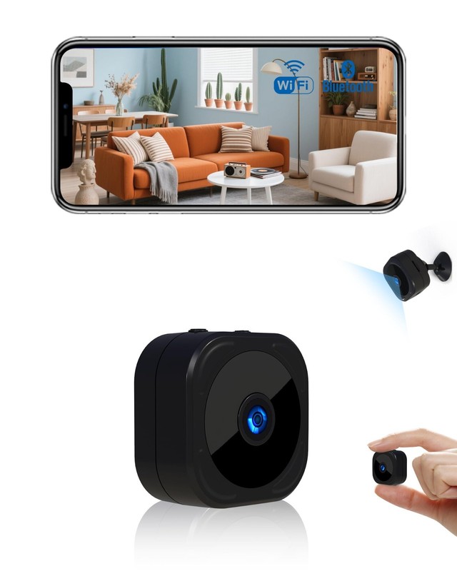 1080P HD Mini Wireless Security Camera with App Control, Motion Detection & Nigh