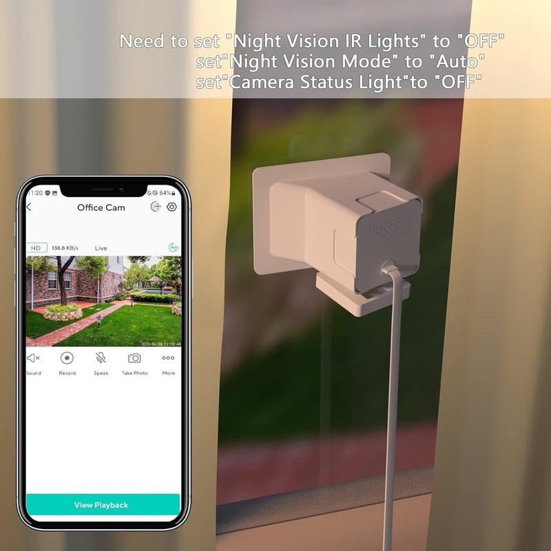 Versatile Window Mount for Wyze Cam V4/V3 - 20° Tilt for Security Monitoring gallery