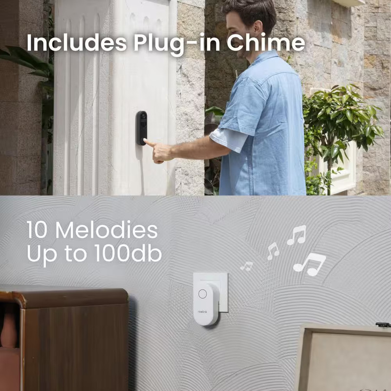 D340P Wired Poe Video Doorbell Camera 2K+ 5MP with Chime, Pre-Record, 2-Way Talk gallery