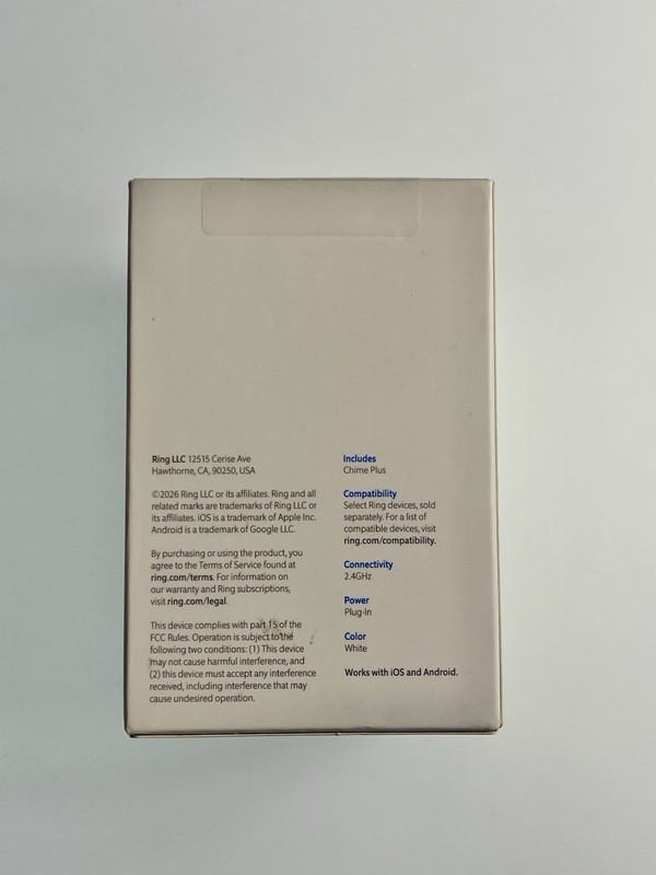Ring Chime Plus Clear Audio Alert System White gallery