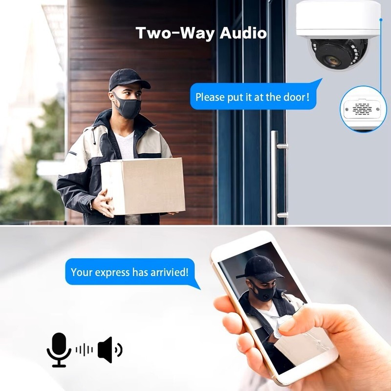 8MP PoE Fisheye Panoramic Dome Camera Built-in MIC/Speaker/SD Card Slot gallery