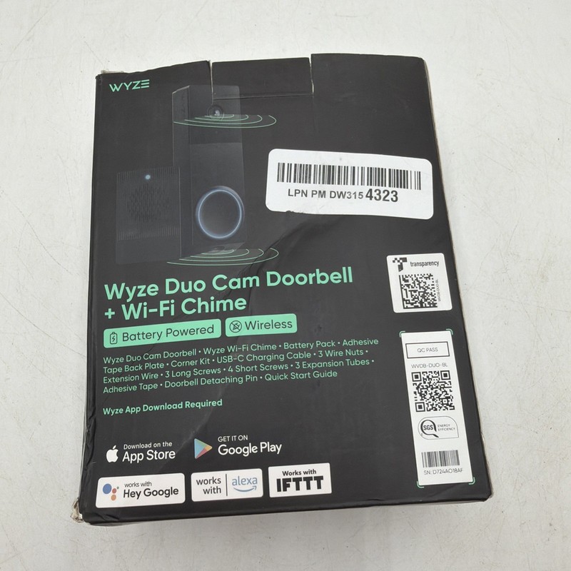 WYZE Wireless Duo Cam Video Doorbell Chime Included Battery Powered 2K Full gallery