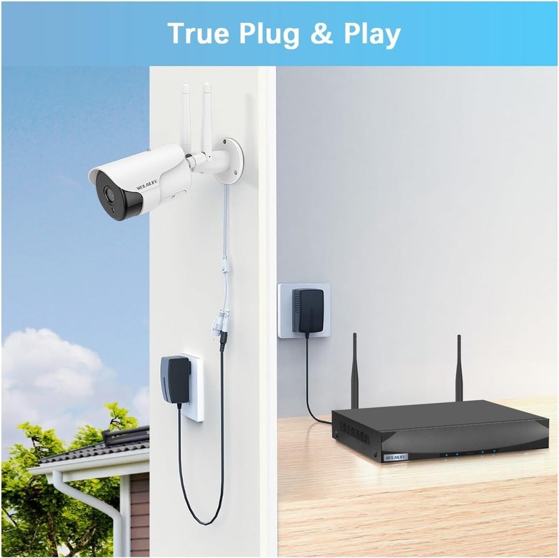130° Wide-Angle & 2-Way Audio】 Outdoor Wireless Security Camera System, WiFi ... gallery