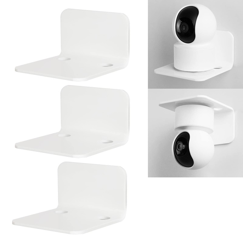 OAPRIRE White Floating Wall Shelves Set of 3 for Security Cameras, Baby Monit…