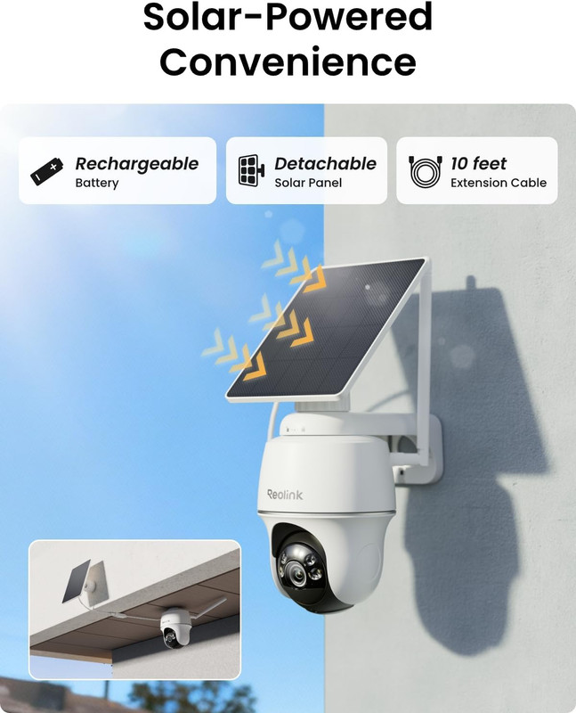 5MP Solar Security Cameras Wireless Outdoor, 360° Pan Tilt Auto-Tracking, Smart gallery