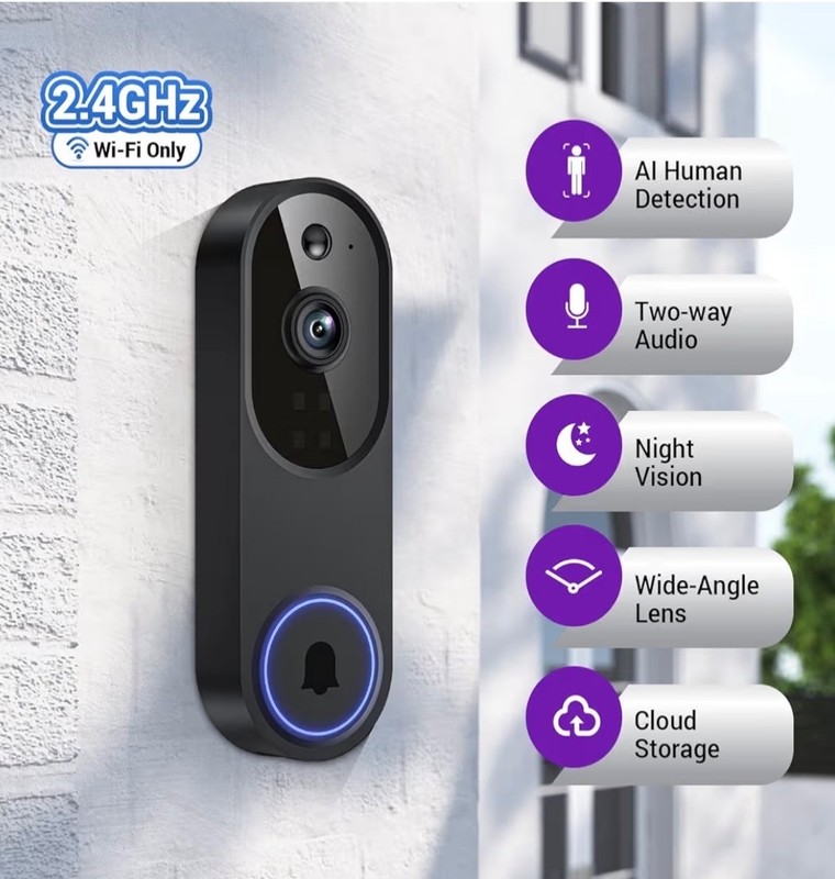 WiFi Ring Doorbell 1080P HD Security Camera Wireless Door Bell Camera With Chime gallery