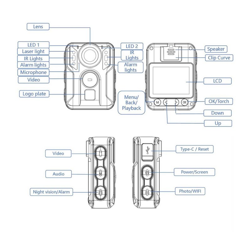 High-End Action Body Camera ULTRA HD 4K Security Police Worn Device Recorder gallery