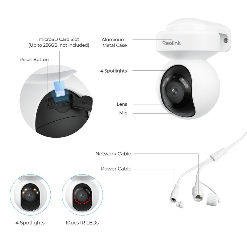 Reolink E1 Outdoor SE PoE 4K 8MP Auto-Tracking PoE Security Camera 360° Coverage gallery