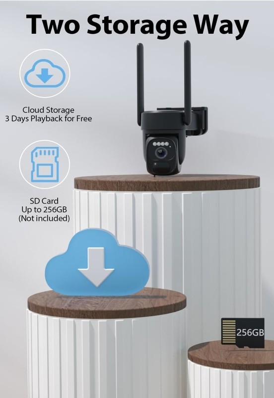 2K Security Camera Wireless Outdoor, 4X Hybrid Zoom Solar Camera,... gallery