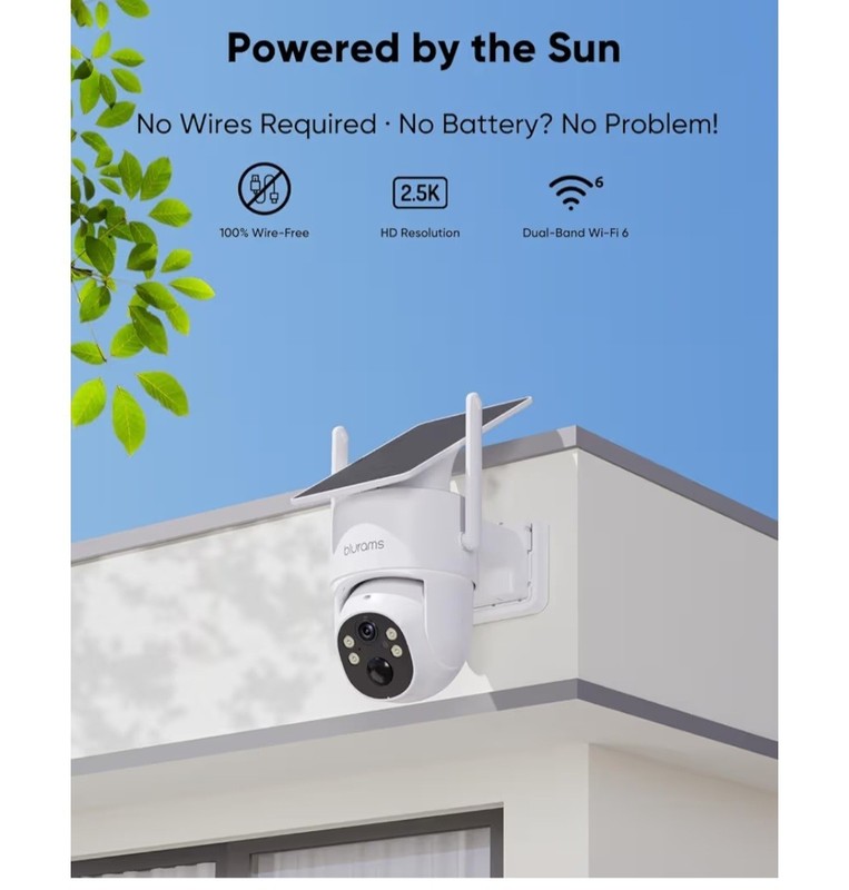 2 Pack Solar Security Camera Wireless Outdoor WiFi 4MP PTZ Night Vision... gallery