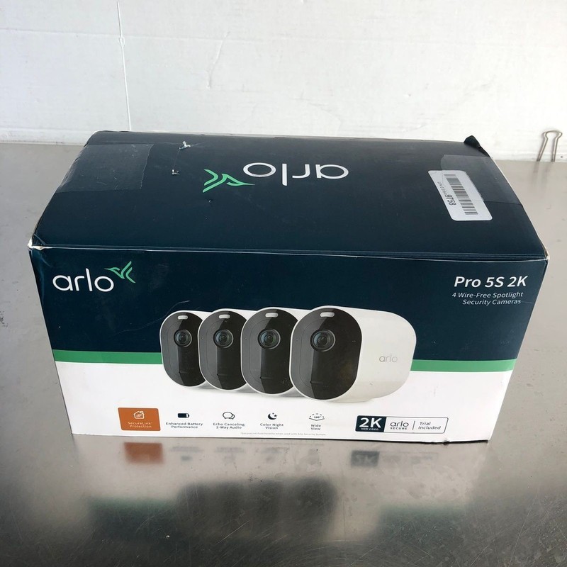Arlo Pro 5S Spotlight Security Camera 2K HDR VMC4460P-100NAS Wireless, 4-Pack gallery
