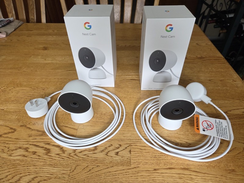 Google Nest Cam Indoor 2nd Gen 1080p Wired Security Camera Snow GJQ9T