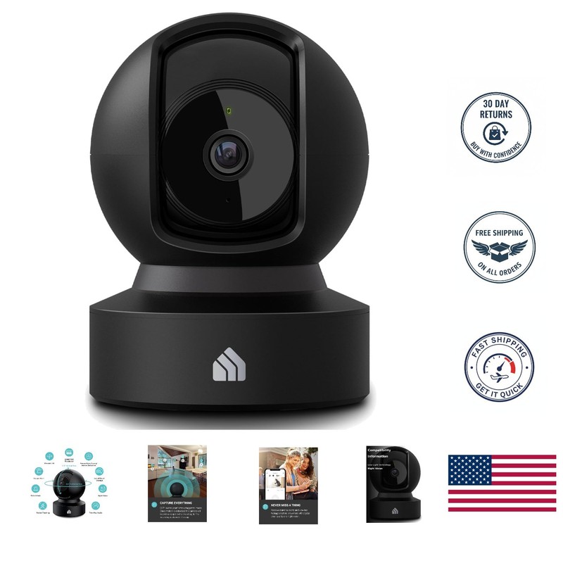 All-Around Home Security Camera – 1080p, Two-Way Audio, and 30ft Night Vision