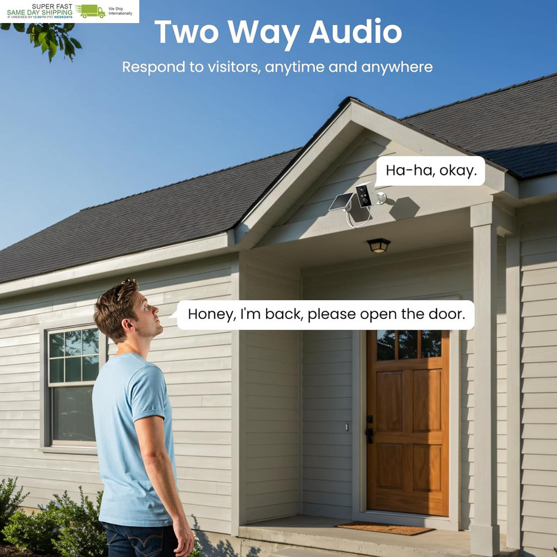 Solar Security Cameras Wireless Outdoor 2K Wifi 6, A1 2Pack | Solar Camera Outdo gallery