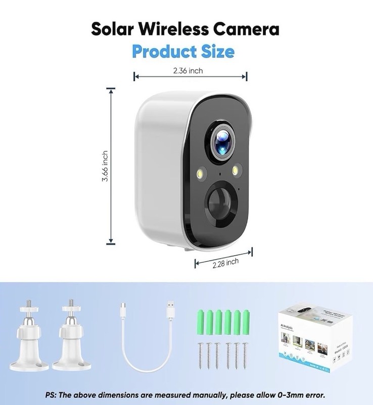 4MP Security Cameras Wireless Outdoor, Color Night Vision Camera 2-Pack gallery