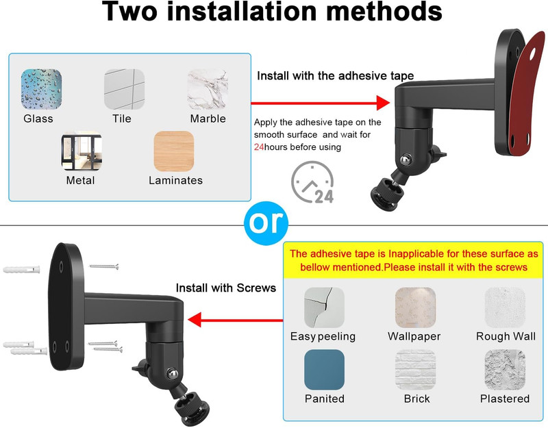 2 Pack 360 Degree Adjustable Adhesive Mount for All-New Blink Outdoor (4Th Gen,3 gallery